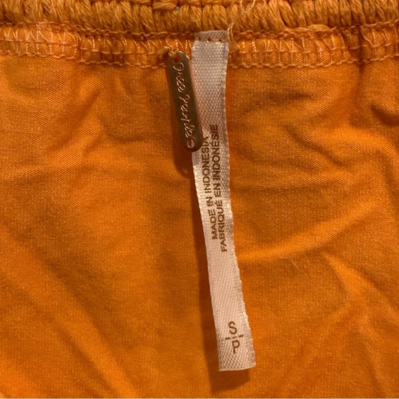 Free People Bright Colorful Knit Crochet Eyelet Pattern A-line Lined Mini Skirt - Picture 4 of 7